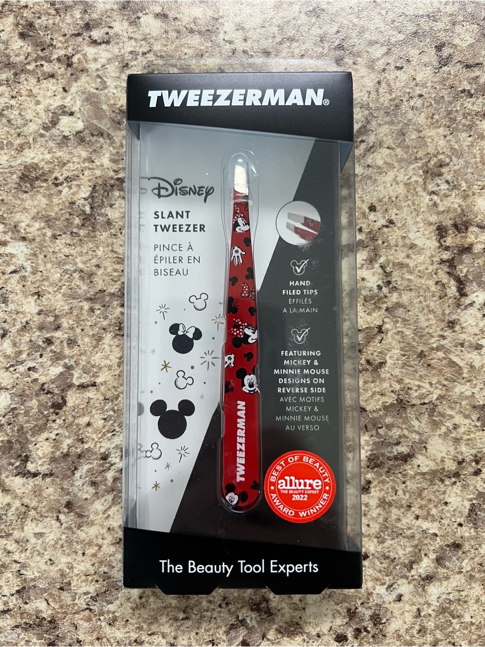 Tweezerman Disney Red Slant Tweezer with Mickey & Minnie Design